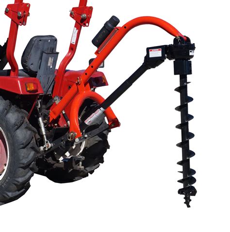 compact tractor post hole digger|frame mounted post hole digger.